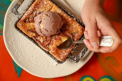 Berry Cobbler with Chocolate-Cherry Ice Cream