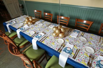 Seafood Tablescape Party Setup