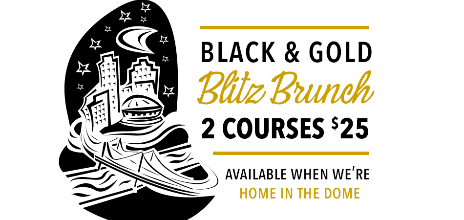 Promotion for Black & Gold Blitz Brunch